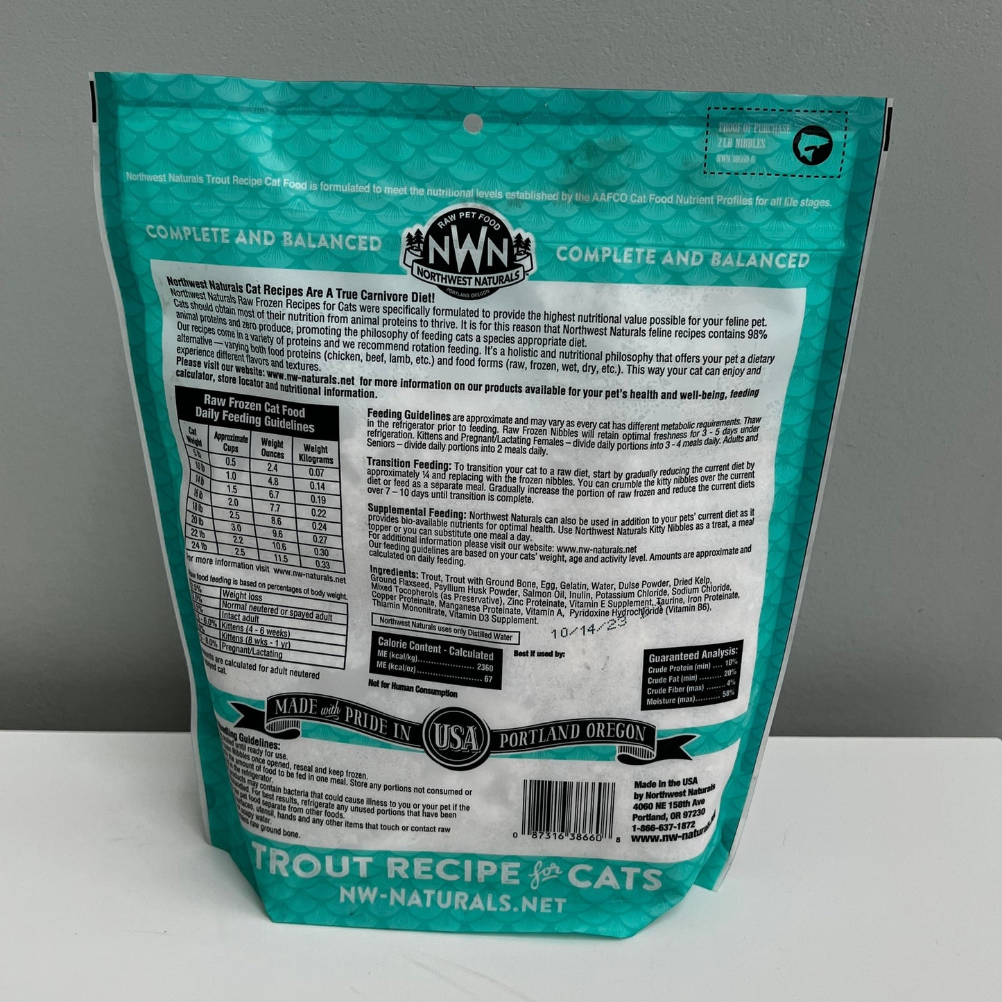 Northwest Naturals Raw Diet for Cats- Trout