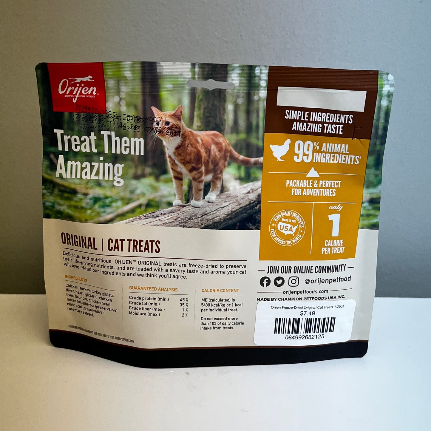 Orijen Freeze-Dried Original Cat Treats 1.25oz