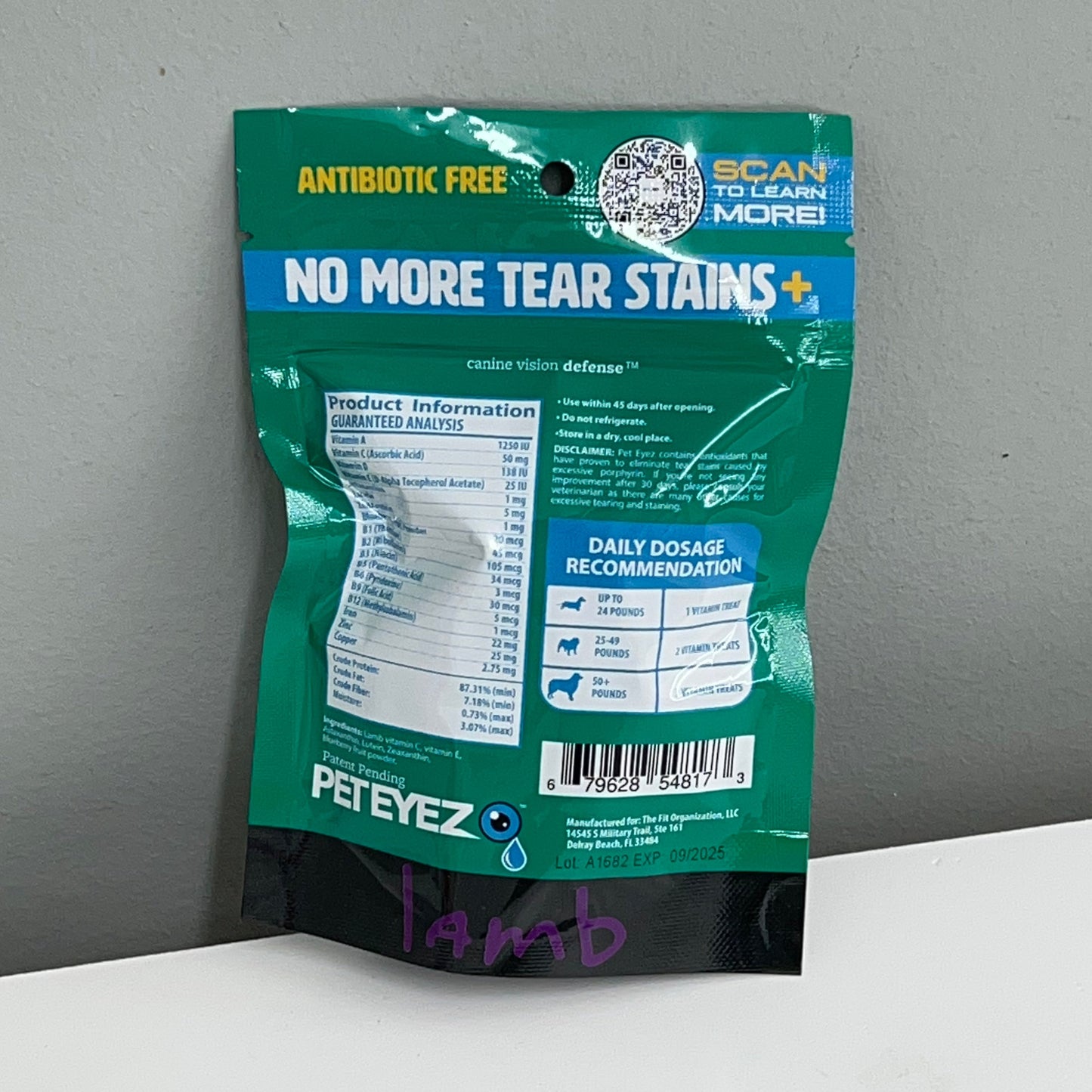 Pet Eyez Vitamin Treats- Lamb