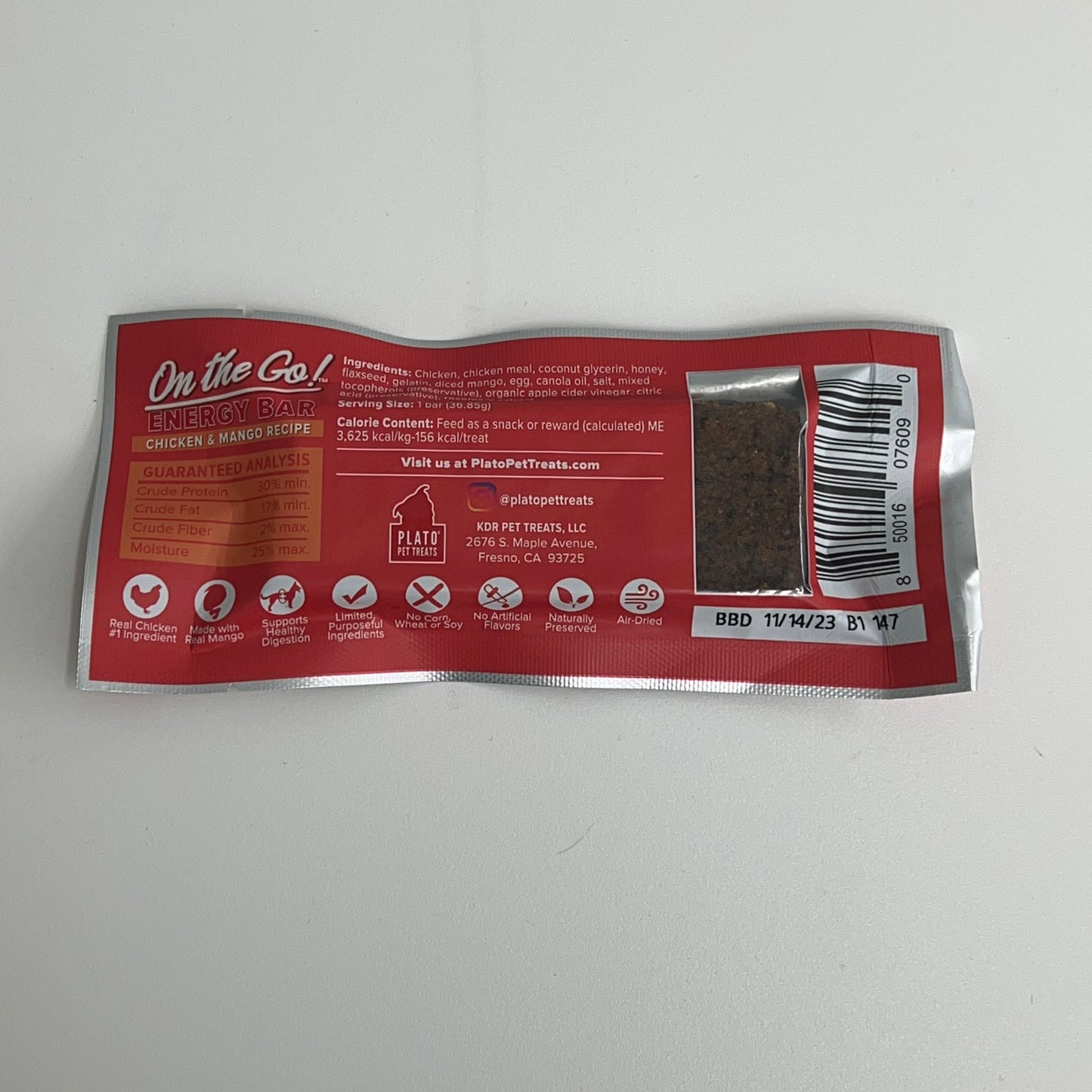 Plato Energy Bar Chicken & Mango