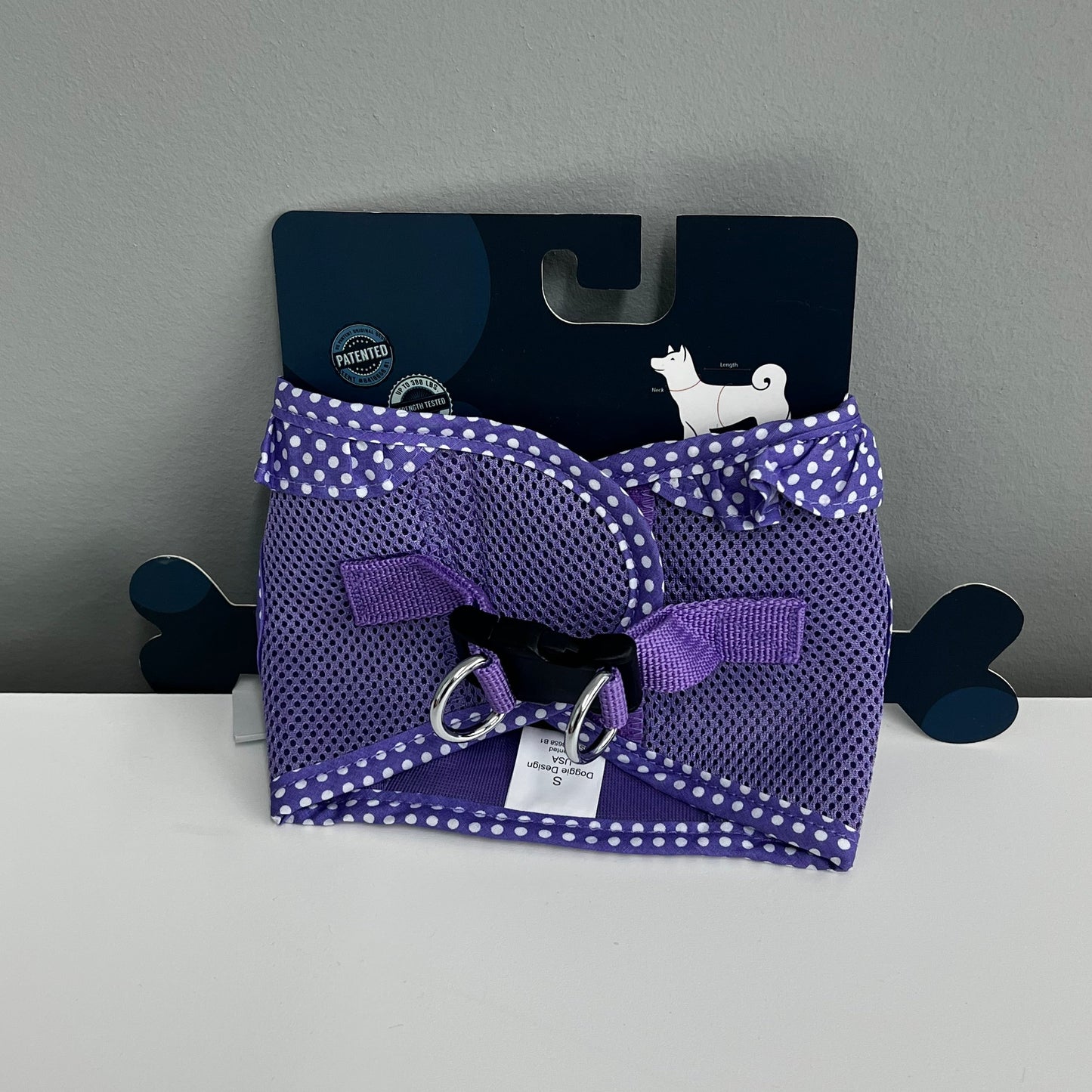 American River Choke Free Harness- Purple Polka Dot