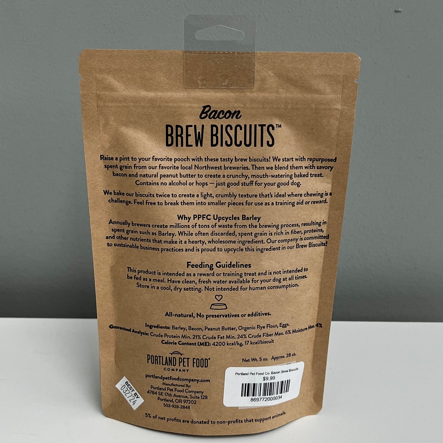 Portland Pet Food Co. Bacon Brew Biscuits