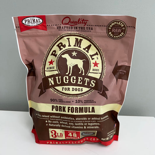Primal Frozen Canine Nuggets- Pork 3lb