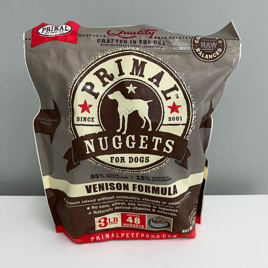 Primal Frozen Canine Nuggets- Venison 3lb