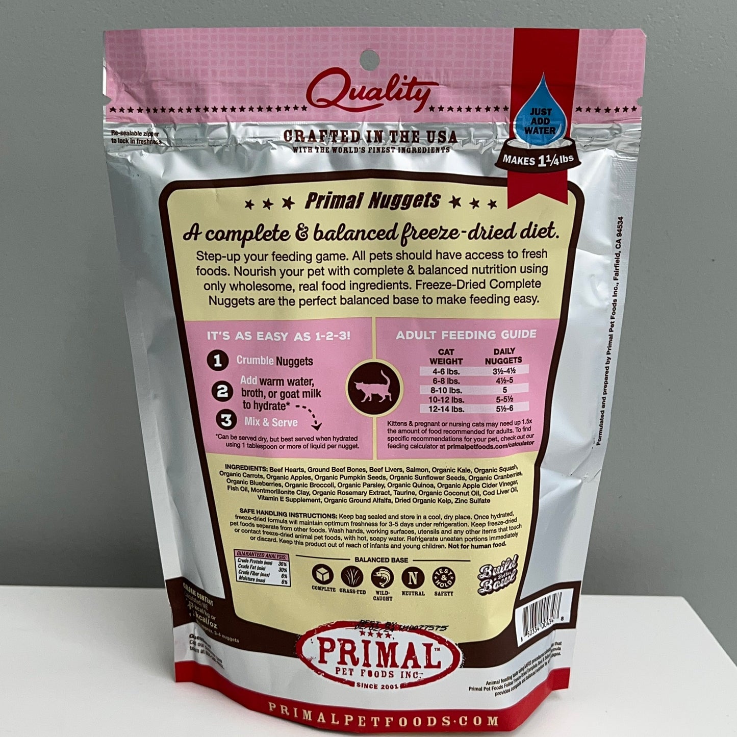 Primal Freeze-Dried Nuggets Cat Beef & Salmon Formula 5.5oz