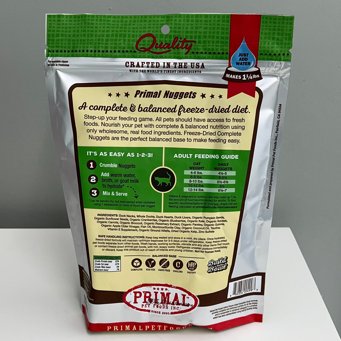 Primal Freeze-Dried Nuggets Cat Duck Formula 5.5oz