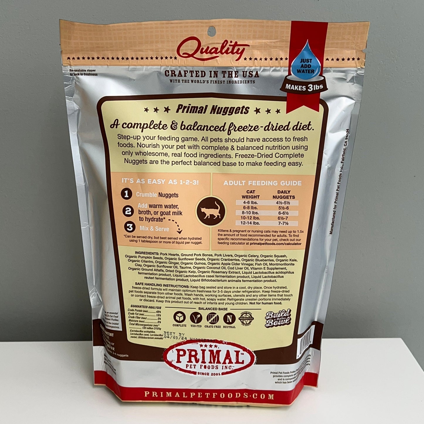 Primal Freeze-Dried Nuggets Cat Pork Formula 14oz