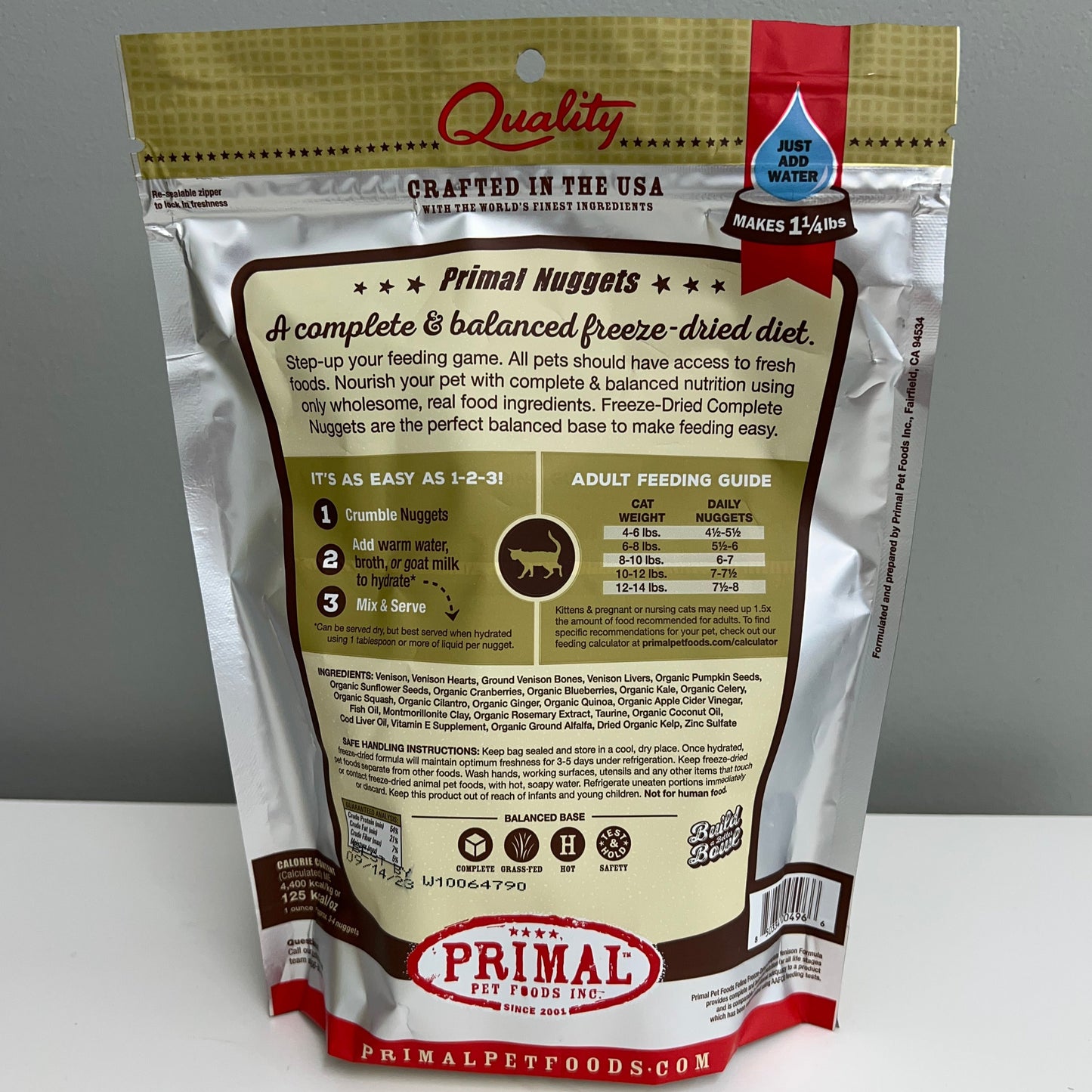 Primal Freeze-Dried Nuggets Cat Venison Formula 5.5oz