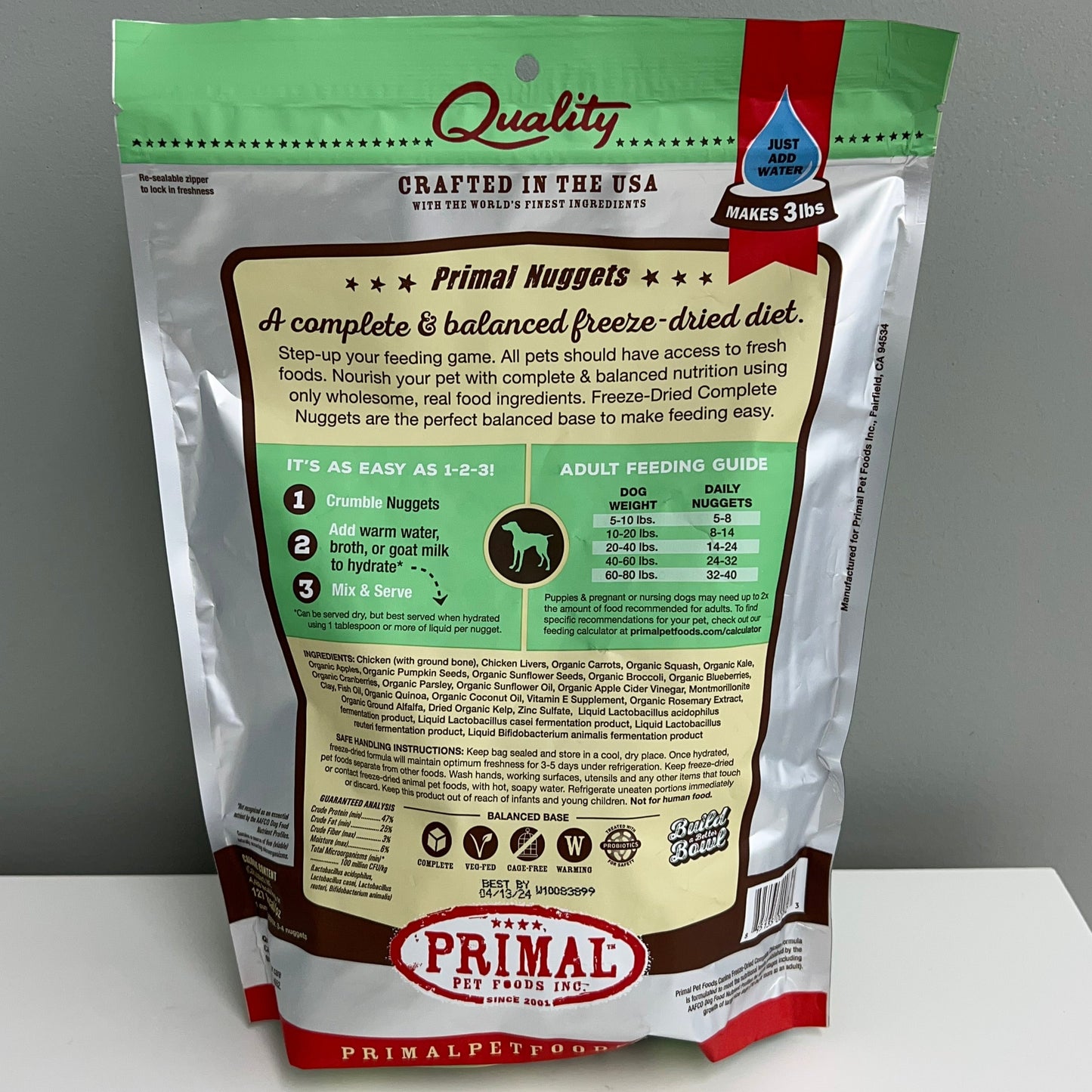 Primal Freeze-Dried Nuggets Dog Chicken Formula 14oz