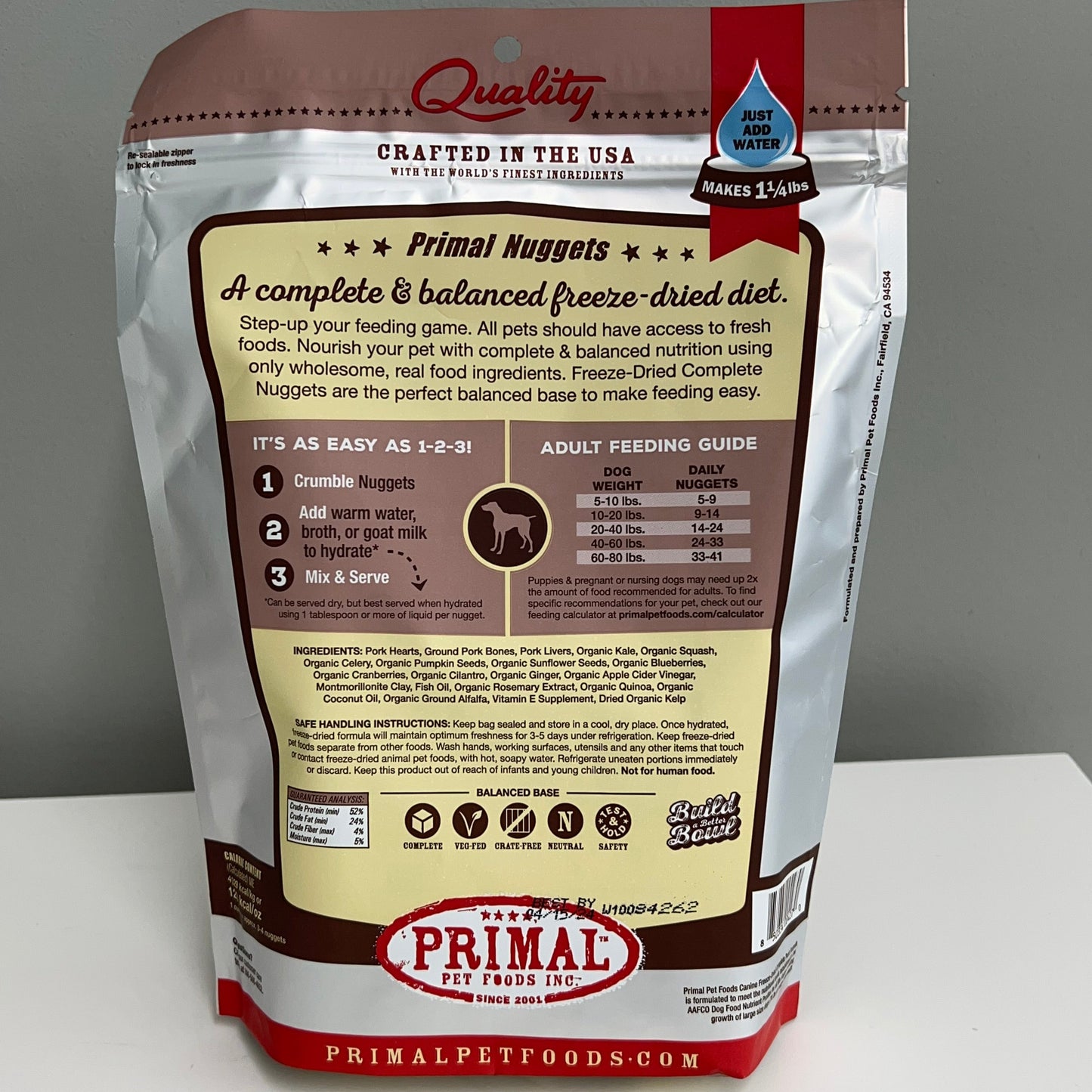 Primal Freeze-Dried Nuggets Dog Pork Formula 5.5oz