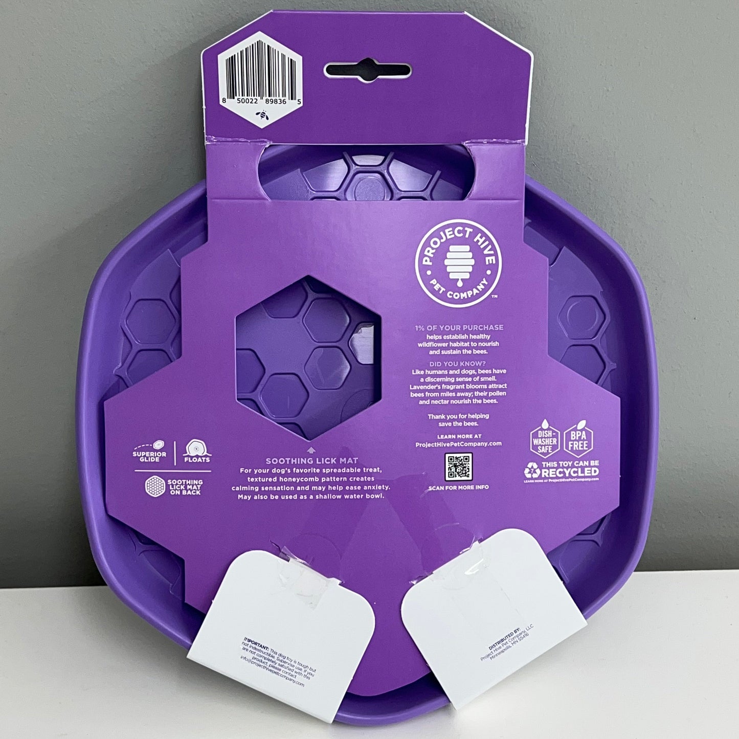Project Hive Disc & Lick Mat- Calming Lavender