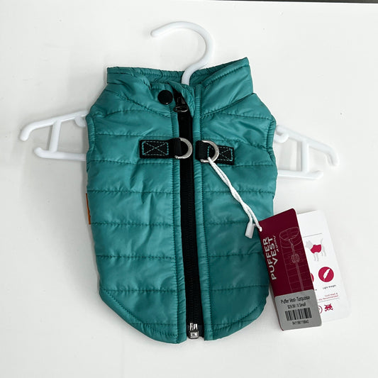 Puffer Vest- Turquoise
