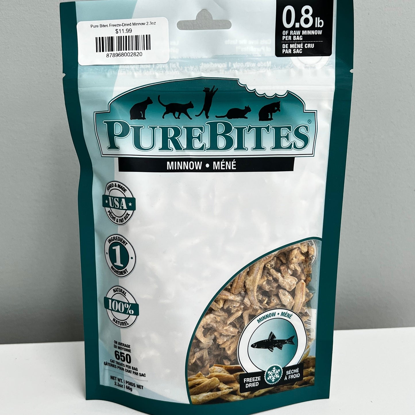 Pure Bites Freeze-Dried Minnow 2.3oz