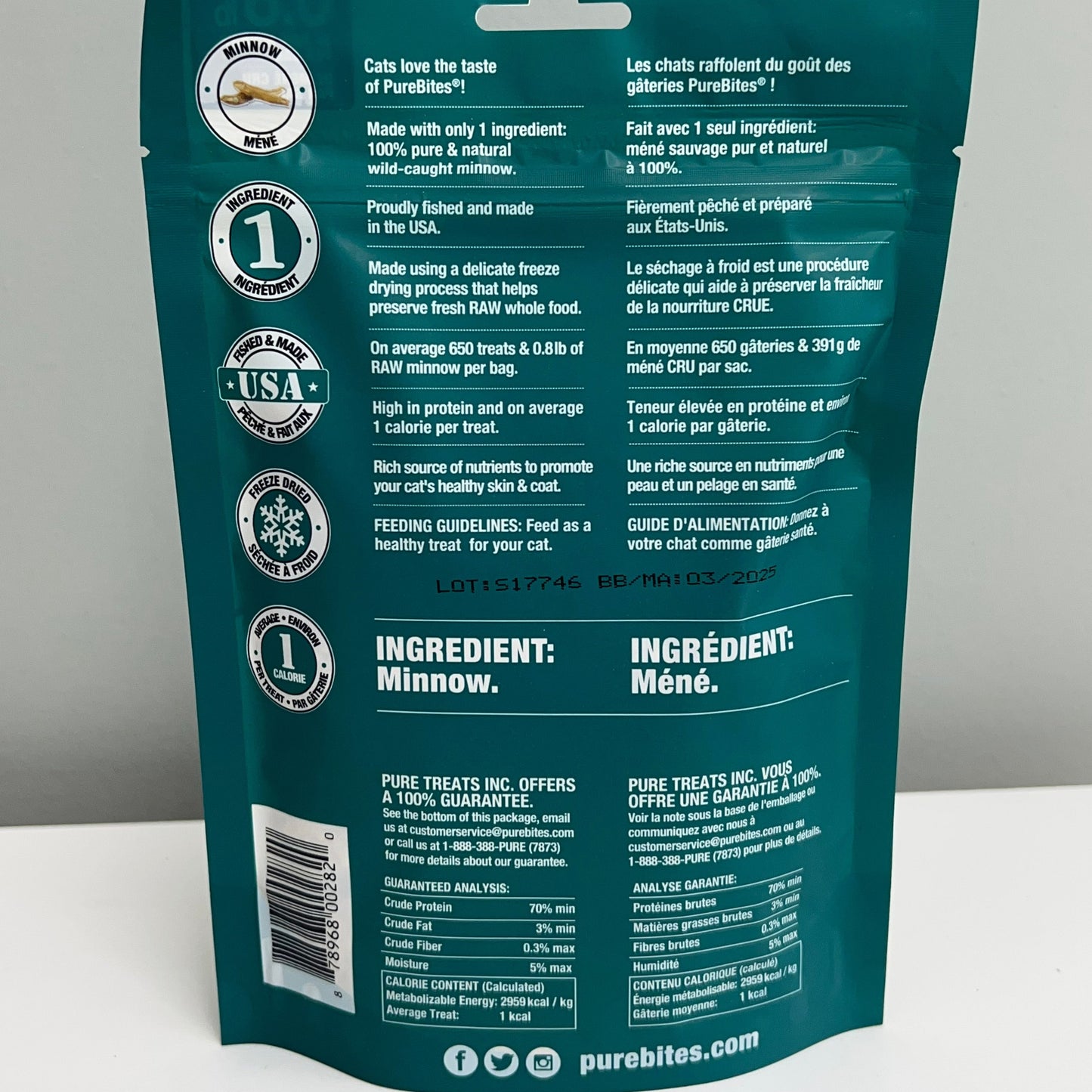 Pure Bites Freeze-Dried Minnow 2.3oz