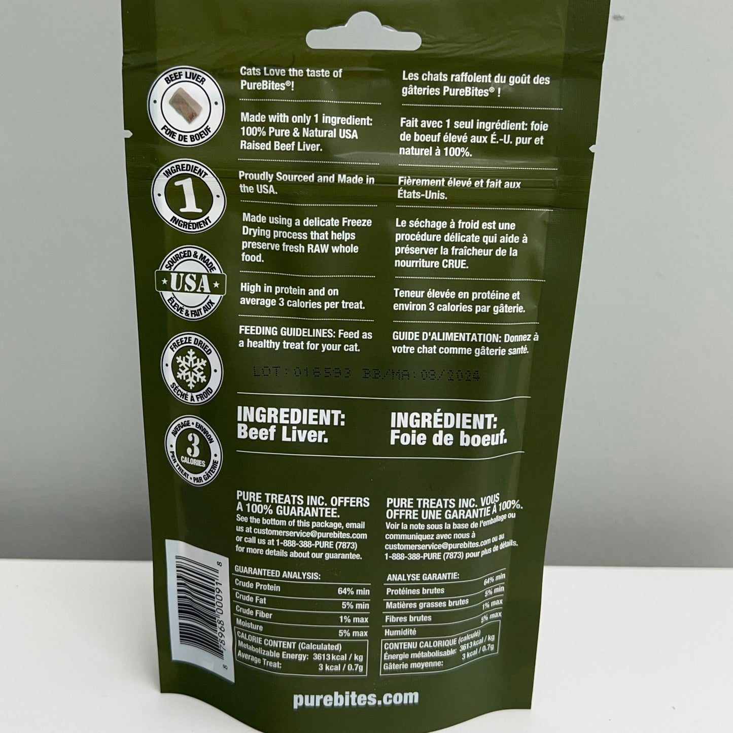 Pure Bites Freeze-Dried Beef Liver 1.55oz