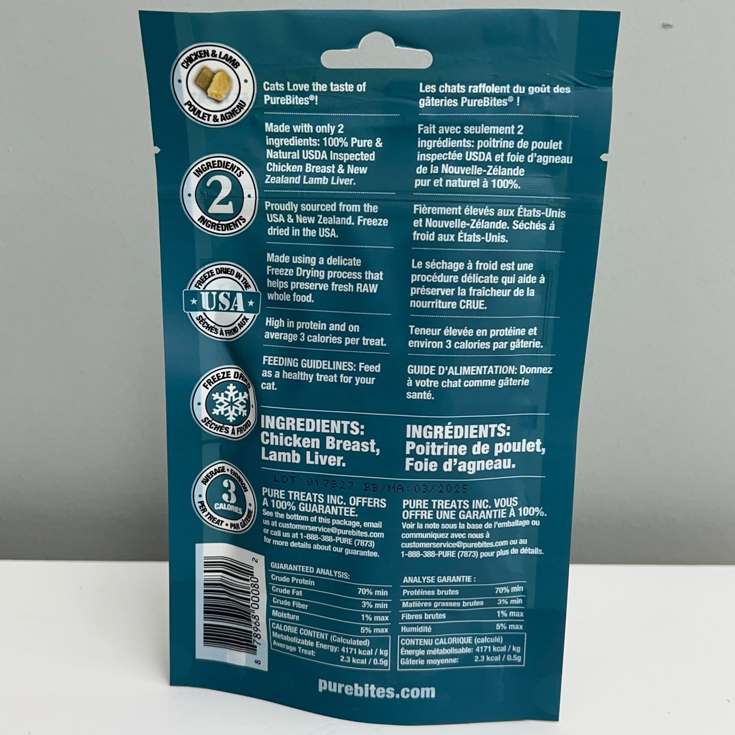 Pure Bites Freeze-Dried Chicken + Lamb 0.98oz