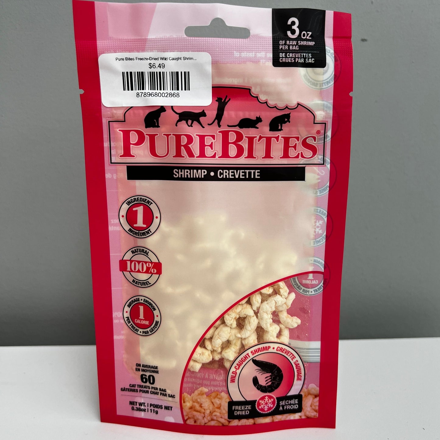 Pure Bites Freeze-Dried Wild Caught Shrimp 0.38oz
