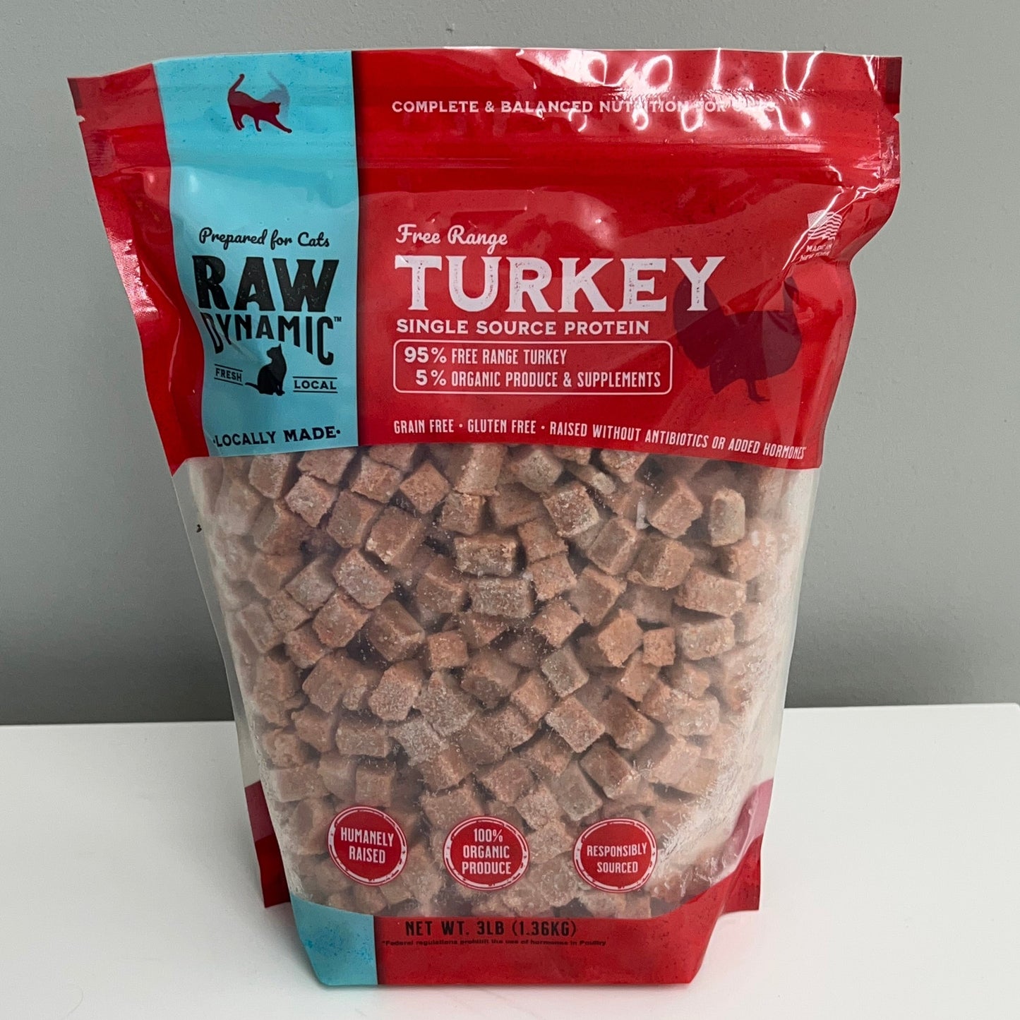 Raw Dynamic Frozen Feline- Turkey 3lb