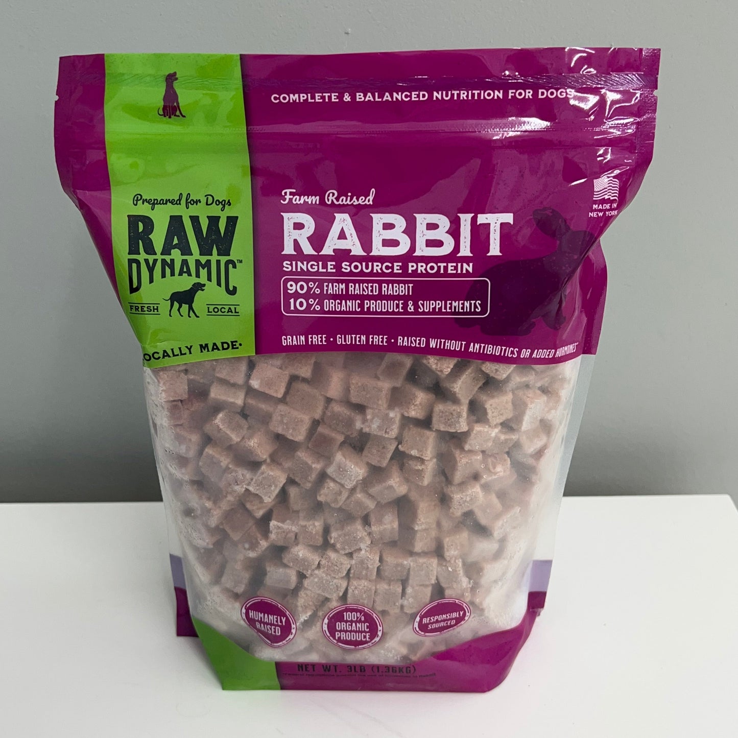 Raw Dynamic Frozen Canine- Rabbit 3lb