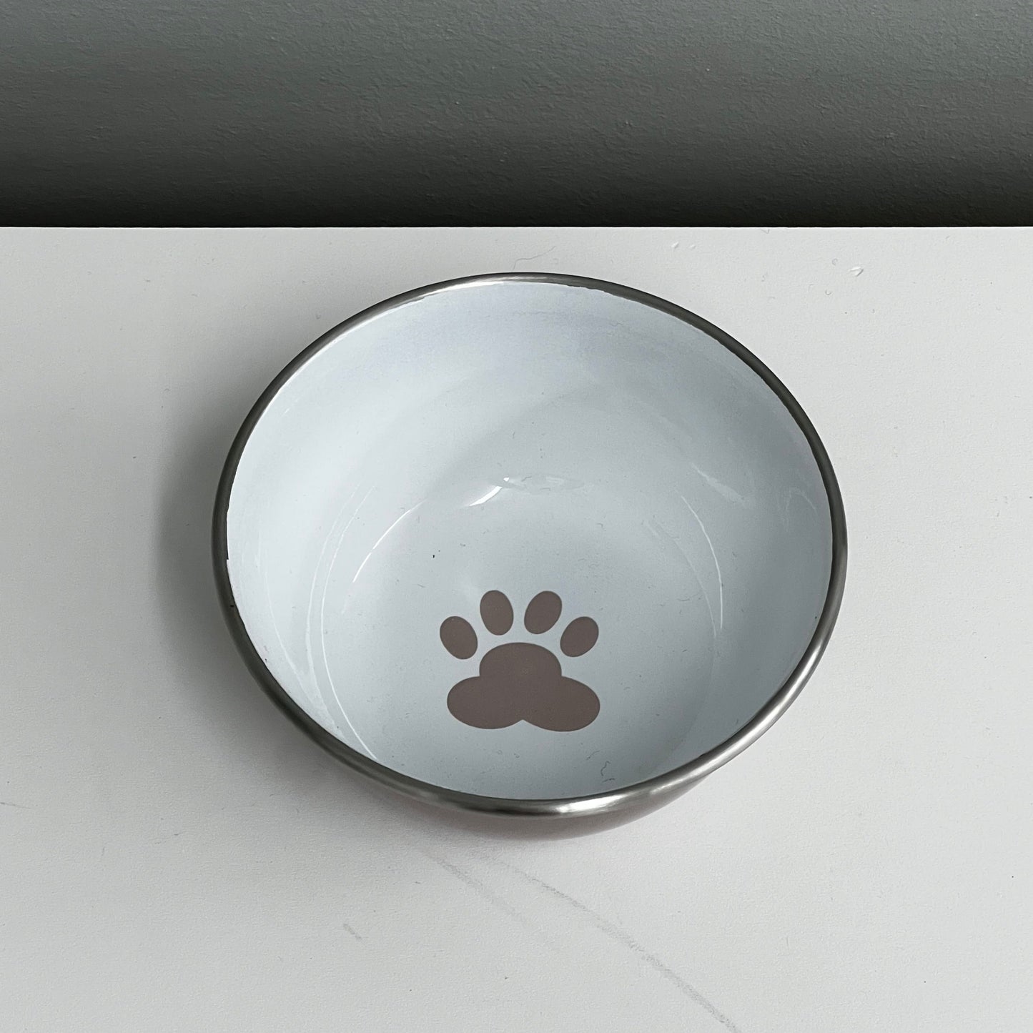 Rose Gold Paw Print Dog Bowl