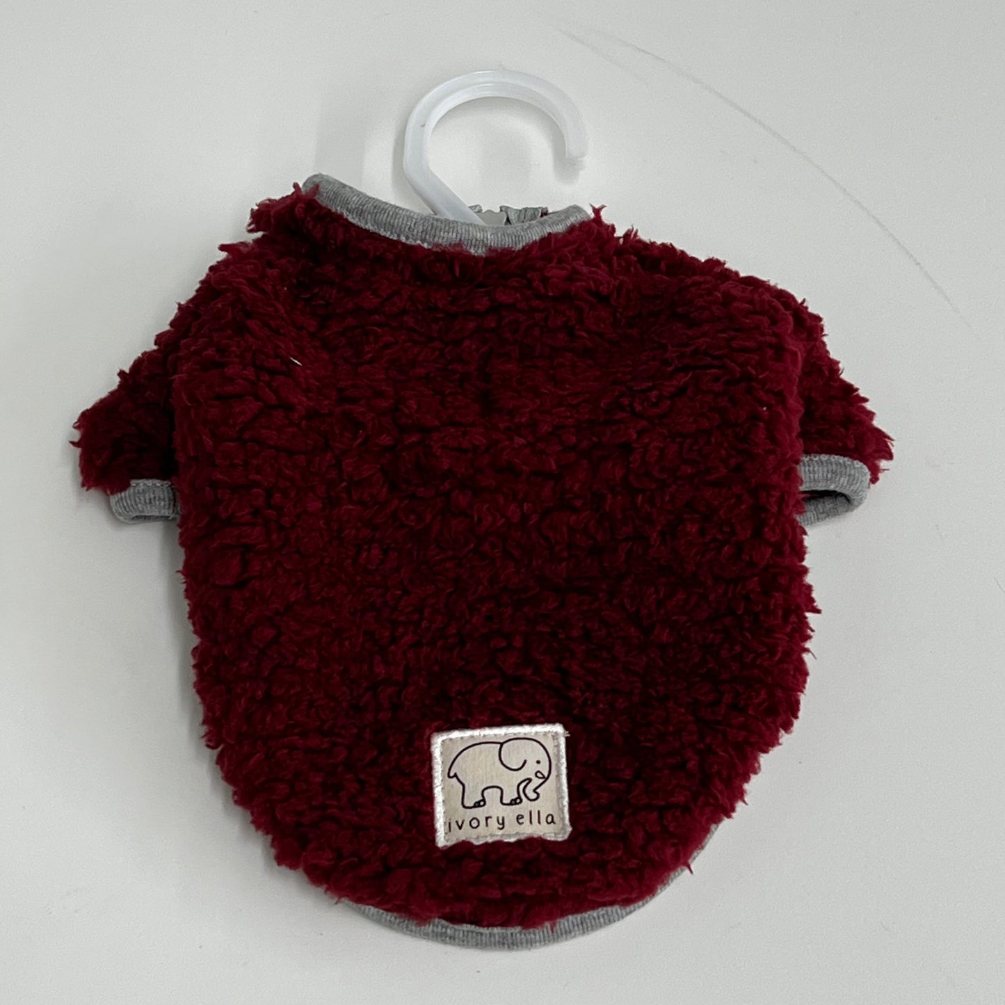 Sherpa Fleece Pullover- Cranberry