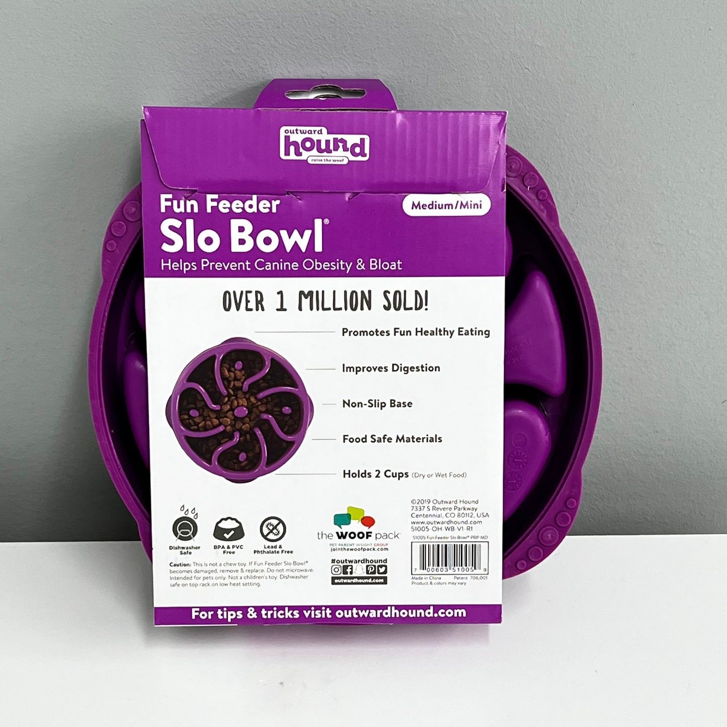 Outward Hound Fun Feeder Slo Bowl- Medium (2 cup)