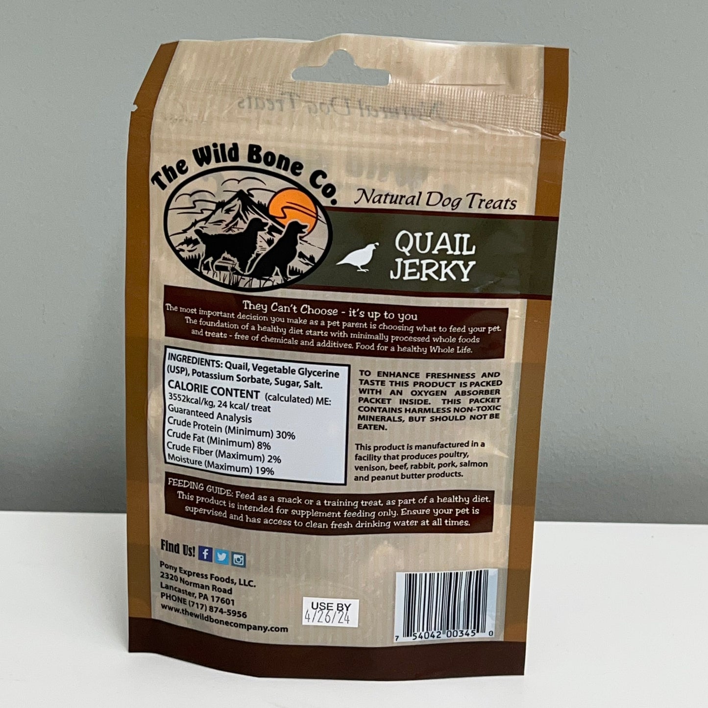 The Wild Bone Co. Quail Jerky 2oz