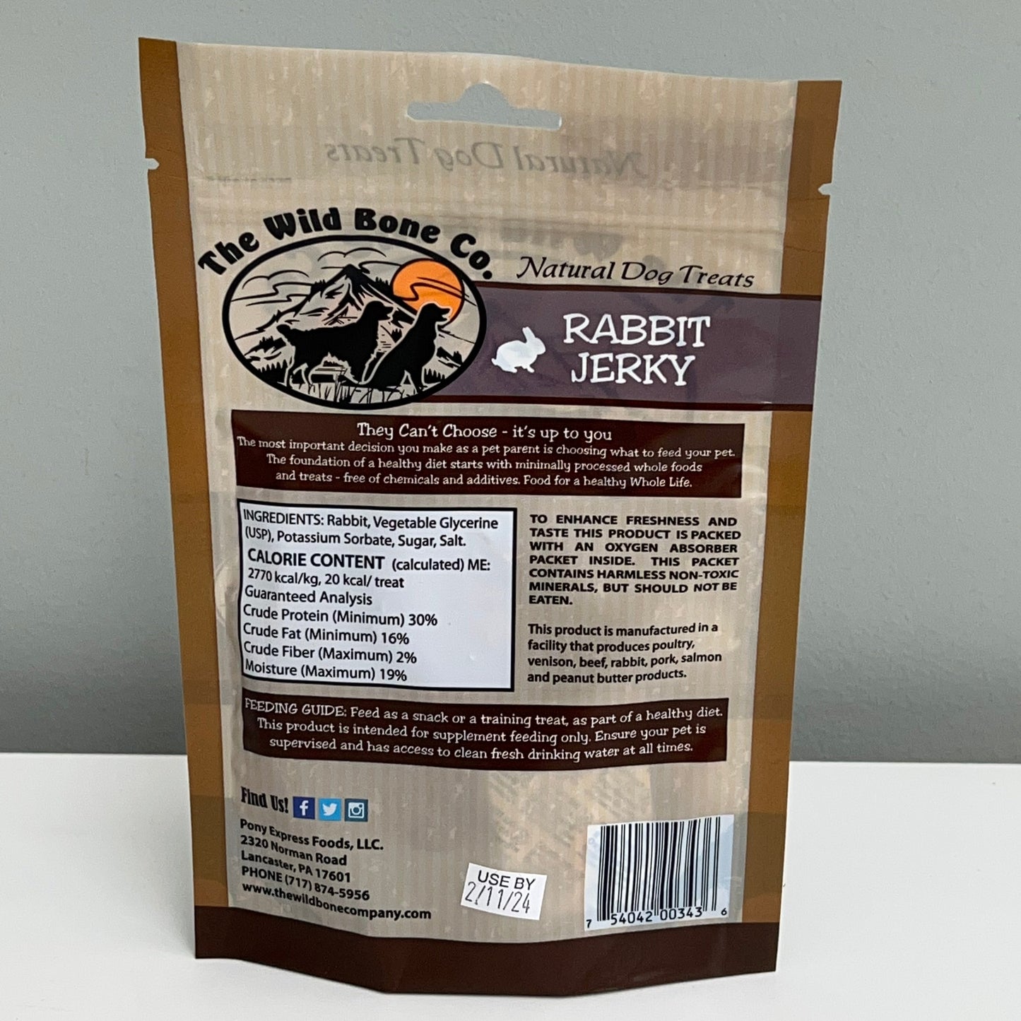 The Wild Bone Co. Rabbit Jerky 2.25oz