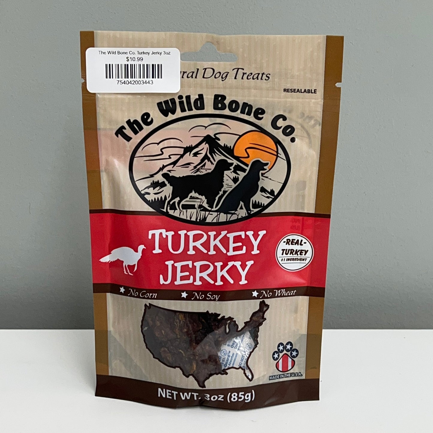 The Wild Bone Co. Turkey Jerky 3oz