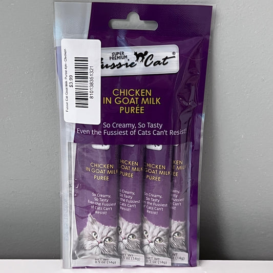 Fussie Cat Goat Milk Puree 4pk- Chicken