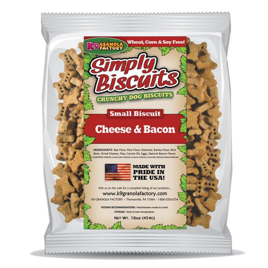 K9 Granola Factory Simply Biscuits Cheese and Bacon 16oz