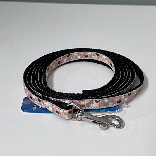 Argyle Hearts Tan Leash- 6ft