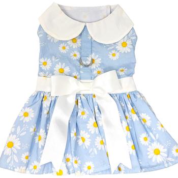 Blue Daisy Dress w/ Matching Leash