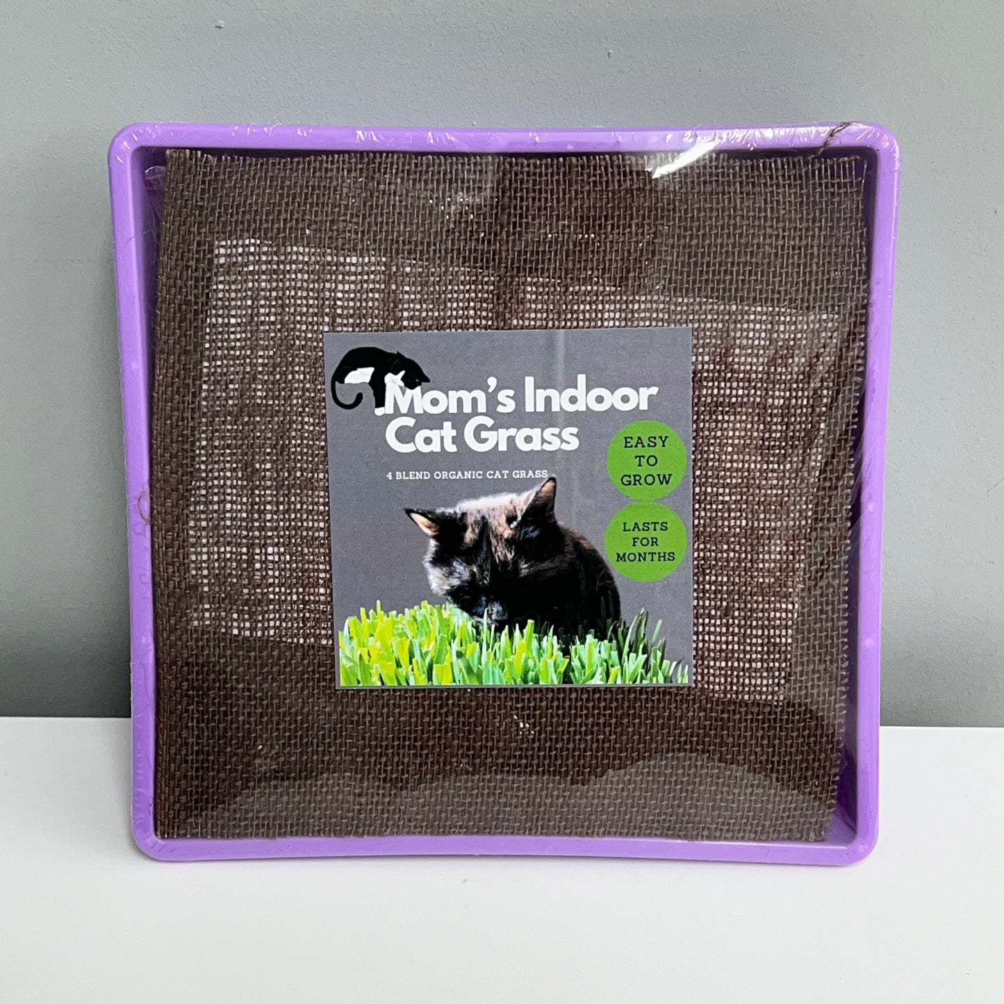 Mom's Indoor Cat Grass Tray Kit