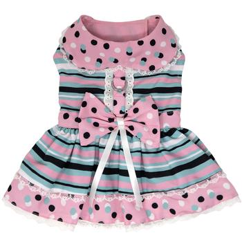 Dots & Stripes Dress w/ Matching Leash