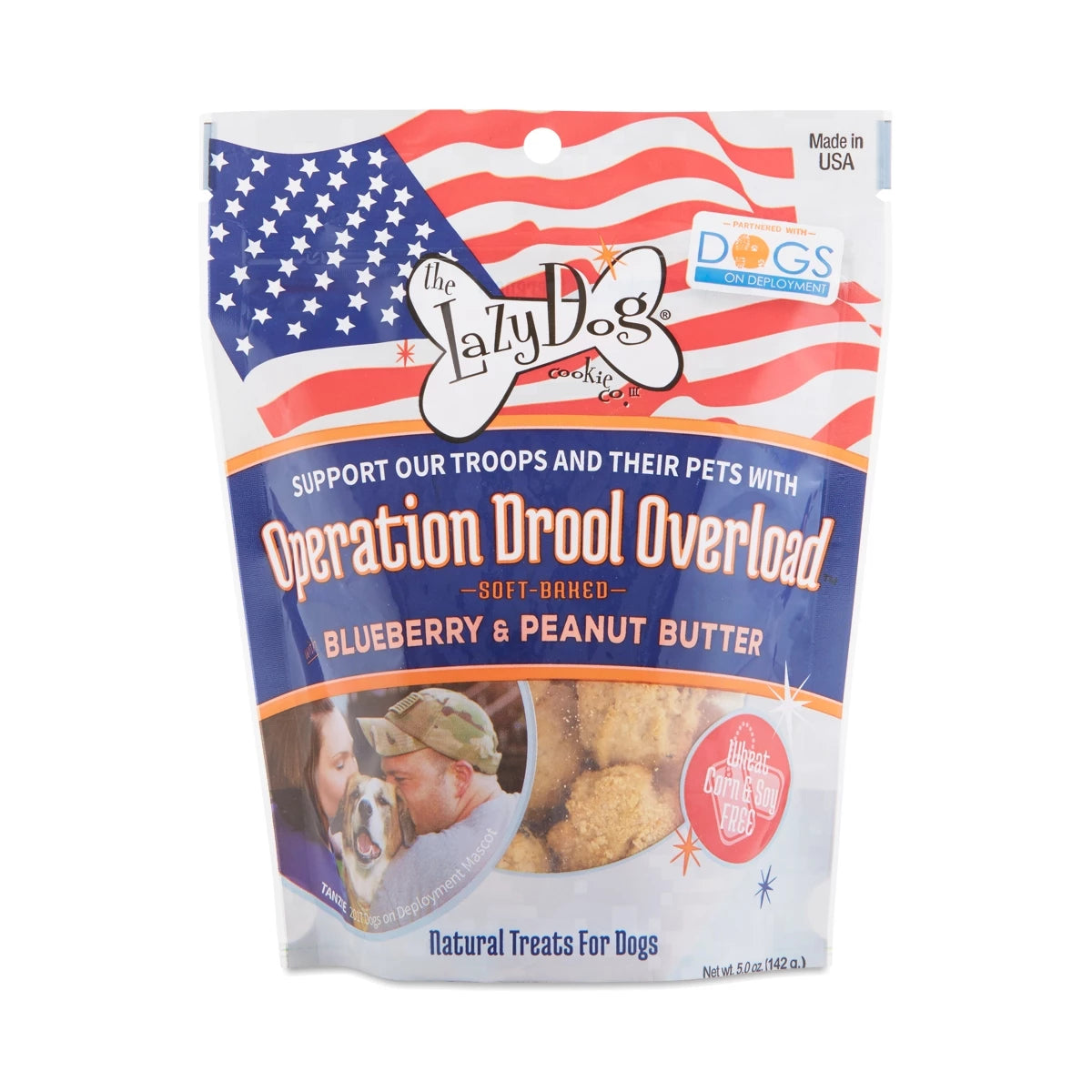 The Lazy Dogs Operation Drool Overhead Blueberry & Peanut Butter