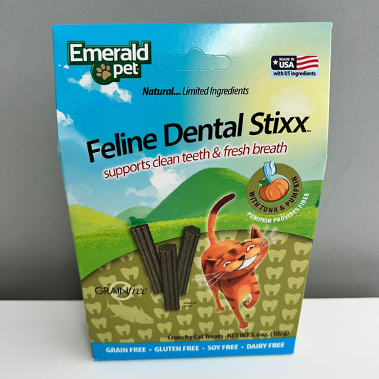 Emerald Pet Feline Dental Stixx- Tuna with Pumpkin