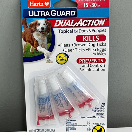 Hartz Ultra Guard Flea & Tick Topical- Small Dogs (15-30lbs)