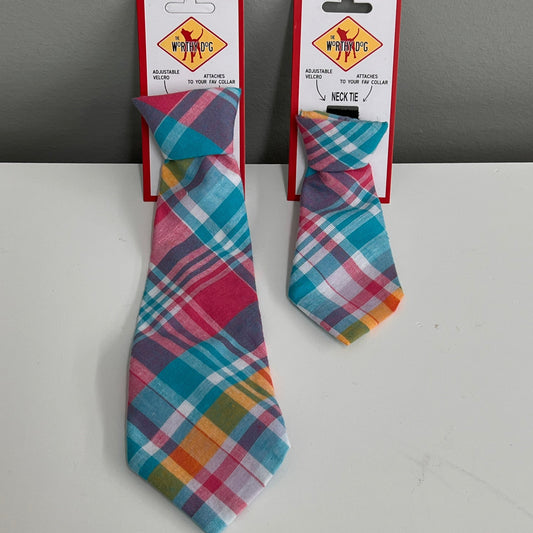 Madras Plaid Neck Tie