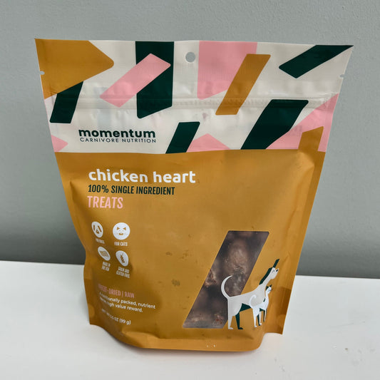 Momentum Freeze-Dried Chicken Hearts 3.5oz