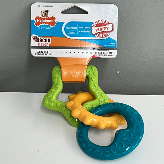 Nylabone Teething Rings- Bacon