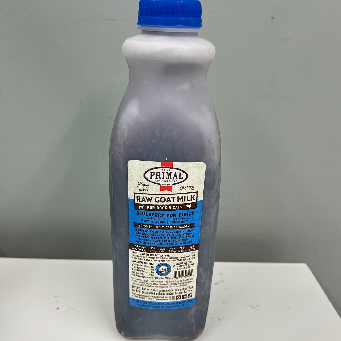 Primal Goat Milk 1 Quart- Blueberry Pom Burst