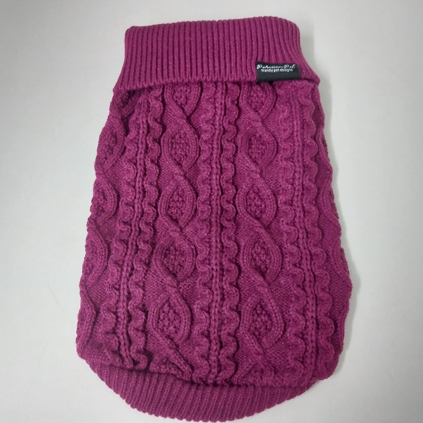 Cable Knit Sweater- Plum
