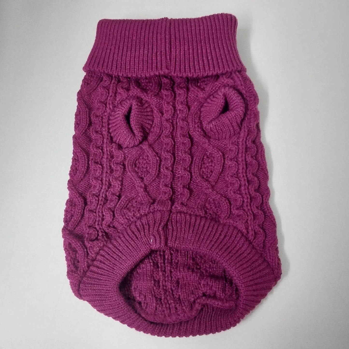 Cable Knit Sweater- Plum