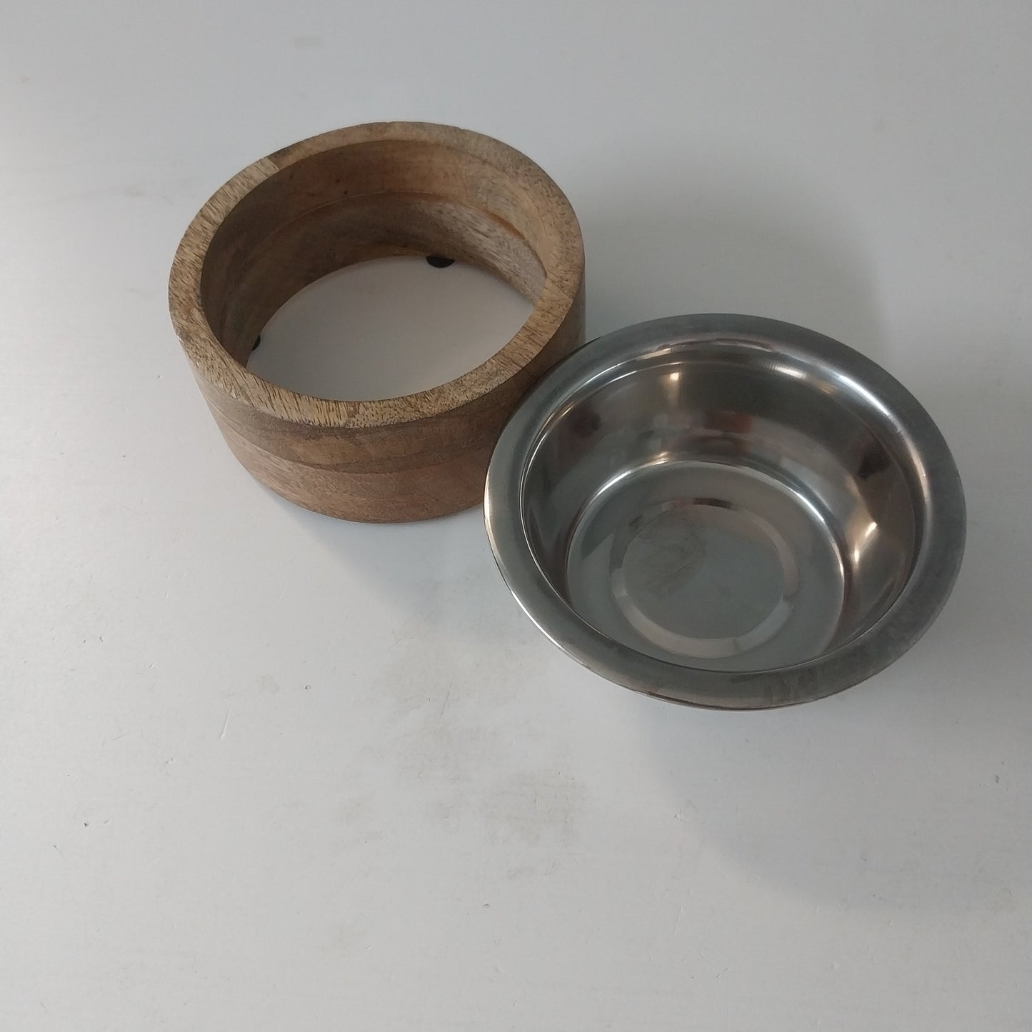 Dog Bowl w/ Mango Wood Holder