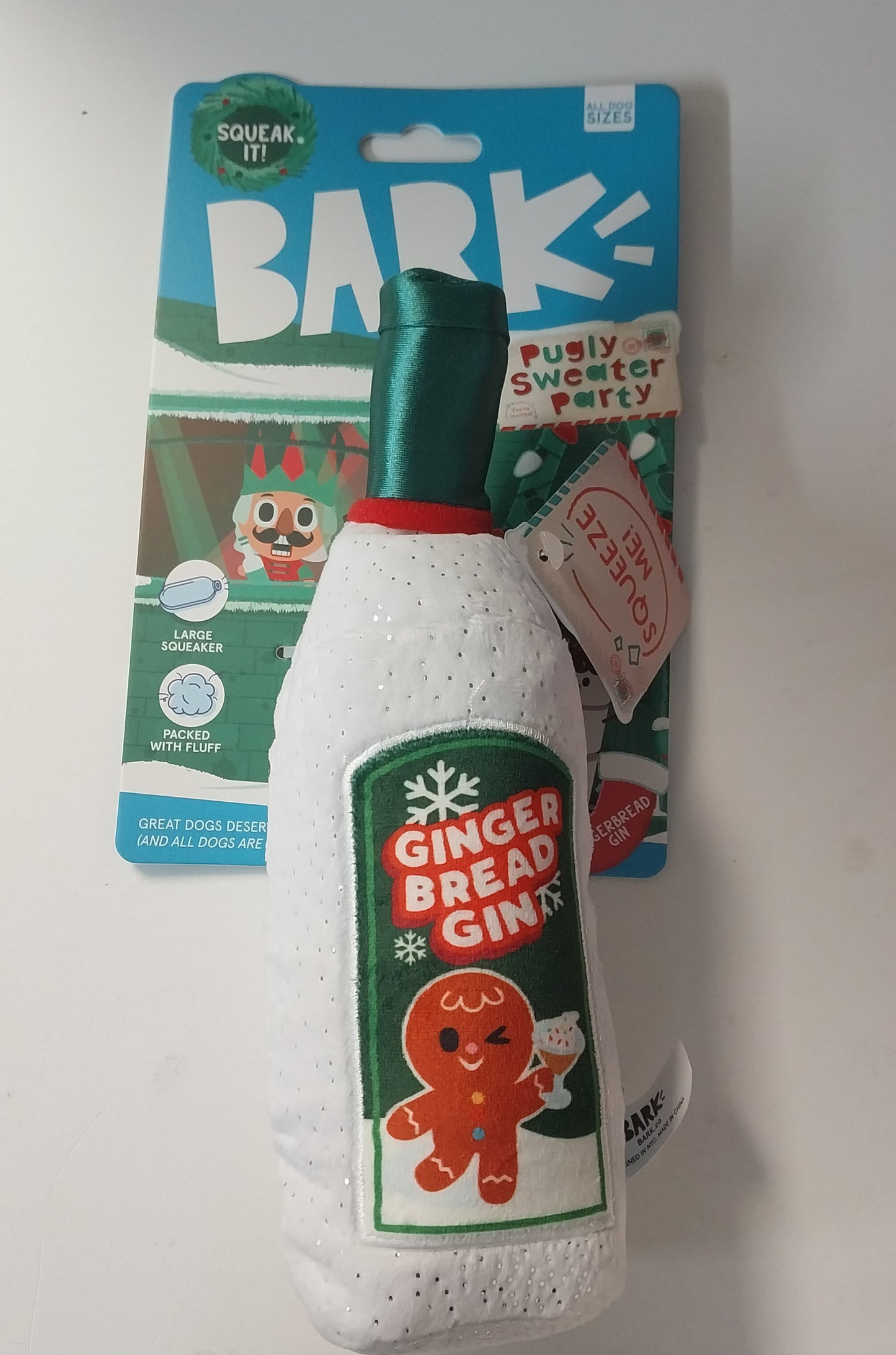 Bark Gingerbread Gin Dog Toy