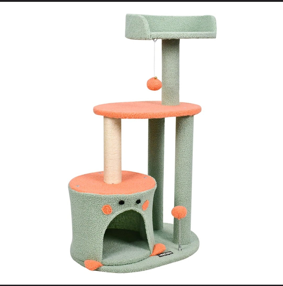 33" Green Cat Tree & Condo