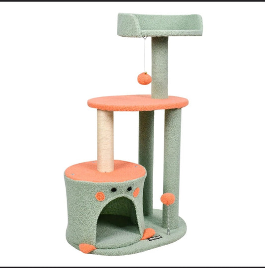 33" Green Cat Tree & Condo