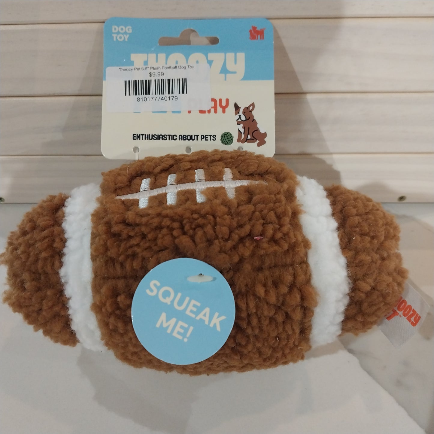 Thoozy Pet 6.5" Plush Football Dog Toy