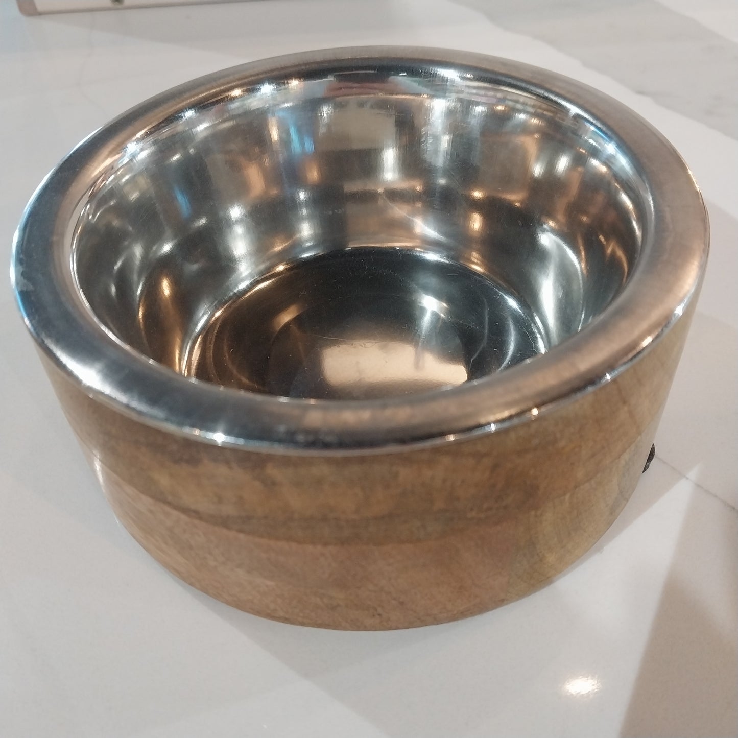 Dog Bowl w/ Mango Wood Holder